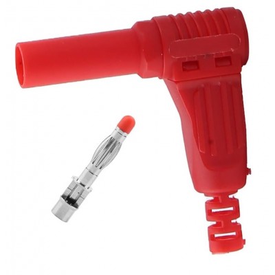 BANANA ROJA 4mm ACODADA 32A...