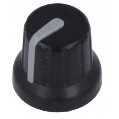 PERILLA NEGRA EJE Ø 6mm ABS...