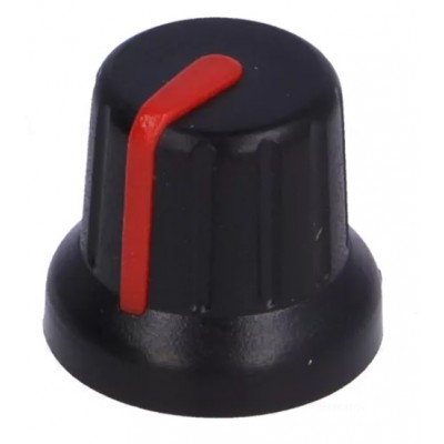 PERILLA NEGRA EJE Ø 6mm ABS...