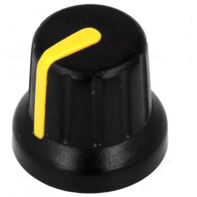 PERILLA NEGRA EJE Ø 6mm ABS...