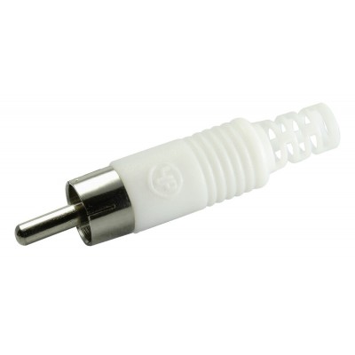 CONECTOR MACHO RCA BLANCO...