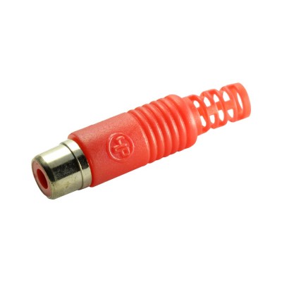 CONECTOR HEMBRA RCA AEREA ROJA